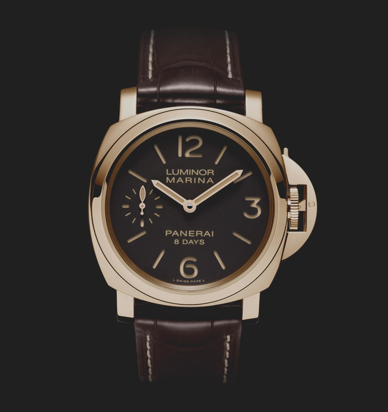 Luminor Marina 8 Days Oro Rosso 44mm Wear Watch